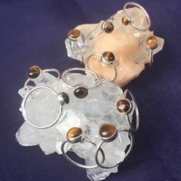 🐯👁 Handmade Tiger Eye Ring , Silver US Sizes6-8 - Picture 3 of 3